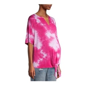 Time and Tru NWT Maternity Elbow Length Sleeve Split Neckline Top 1037, 38